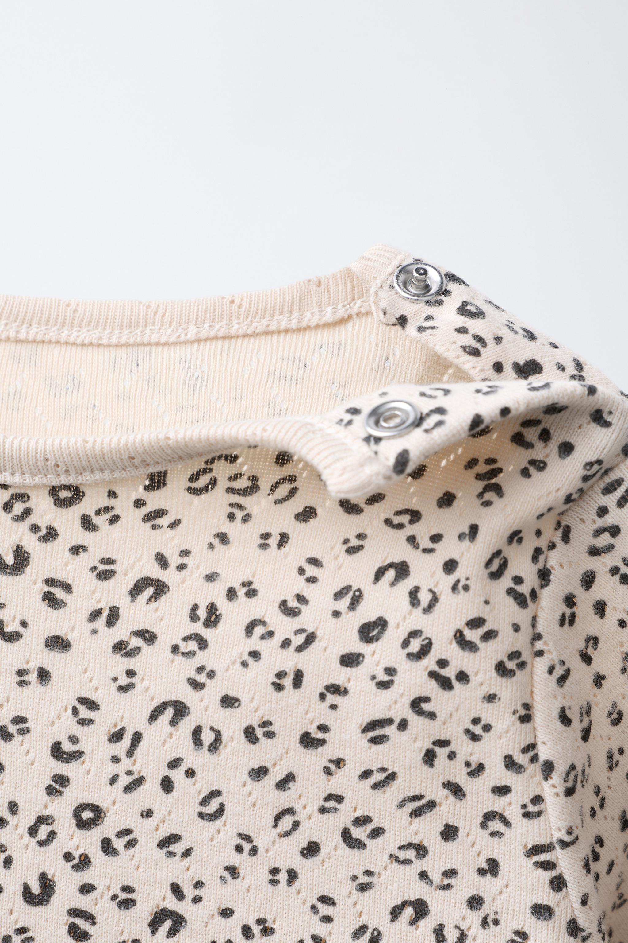 POINTELLE ANIMAL PRINT TOP AND LEGGINGS SET